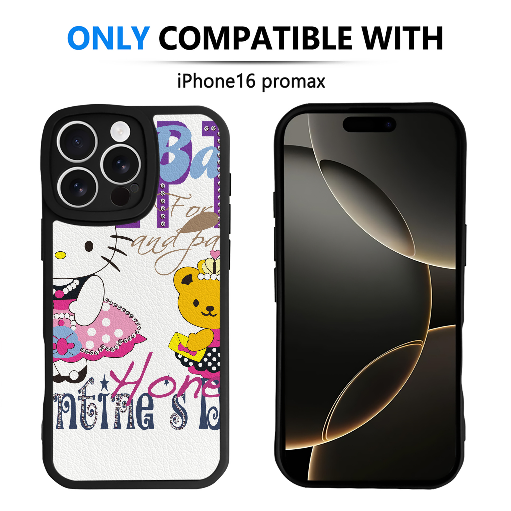 （画像用） Hello Kitty ハローキティ 【iPhone 16シリーズ対応】シリコンスマホケース（レザー調） 材質：シリコン